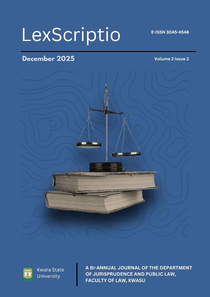 					View Vol. 2 No. 2 (2025): LexScriptio
				